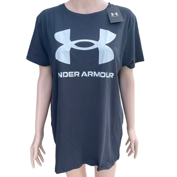 NWT Under Armour Black T-shirt  Unisex Sz XL NWT - Picture 1 of 6